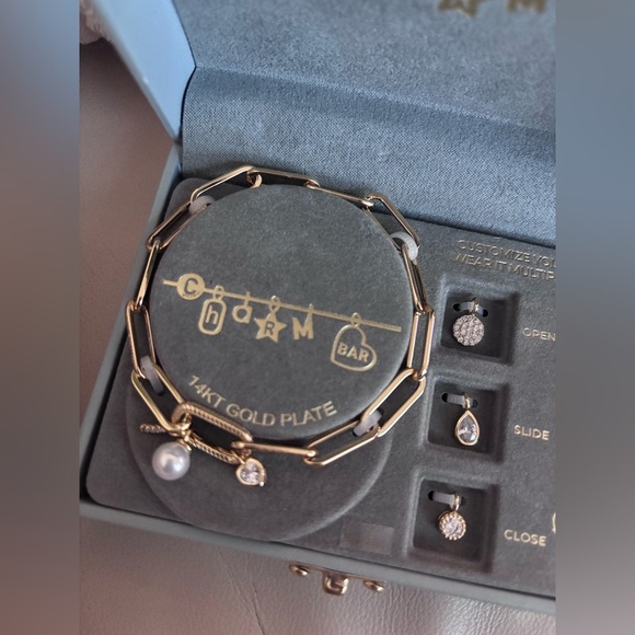 Elegant Gold and Silver Charm Bracelet - Picture 7 of 7